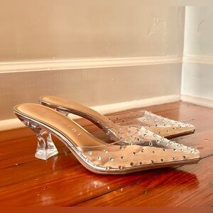 Gianni Bini Aylah Two Clear Studded Mules
